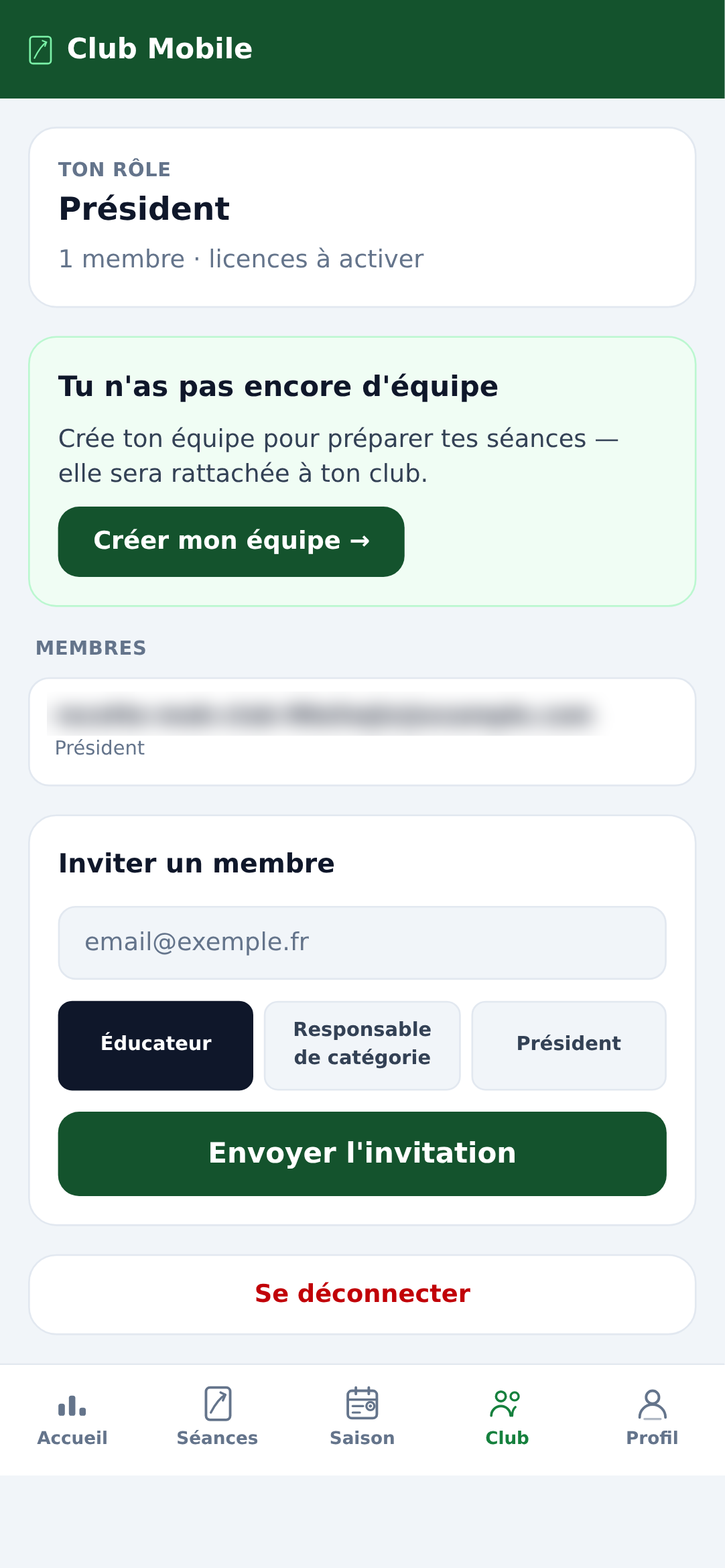 Espace club
